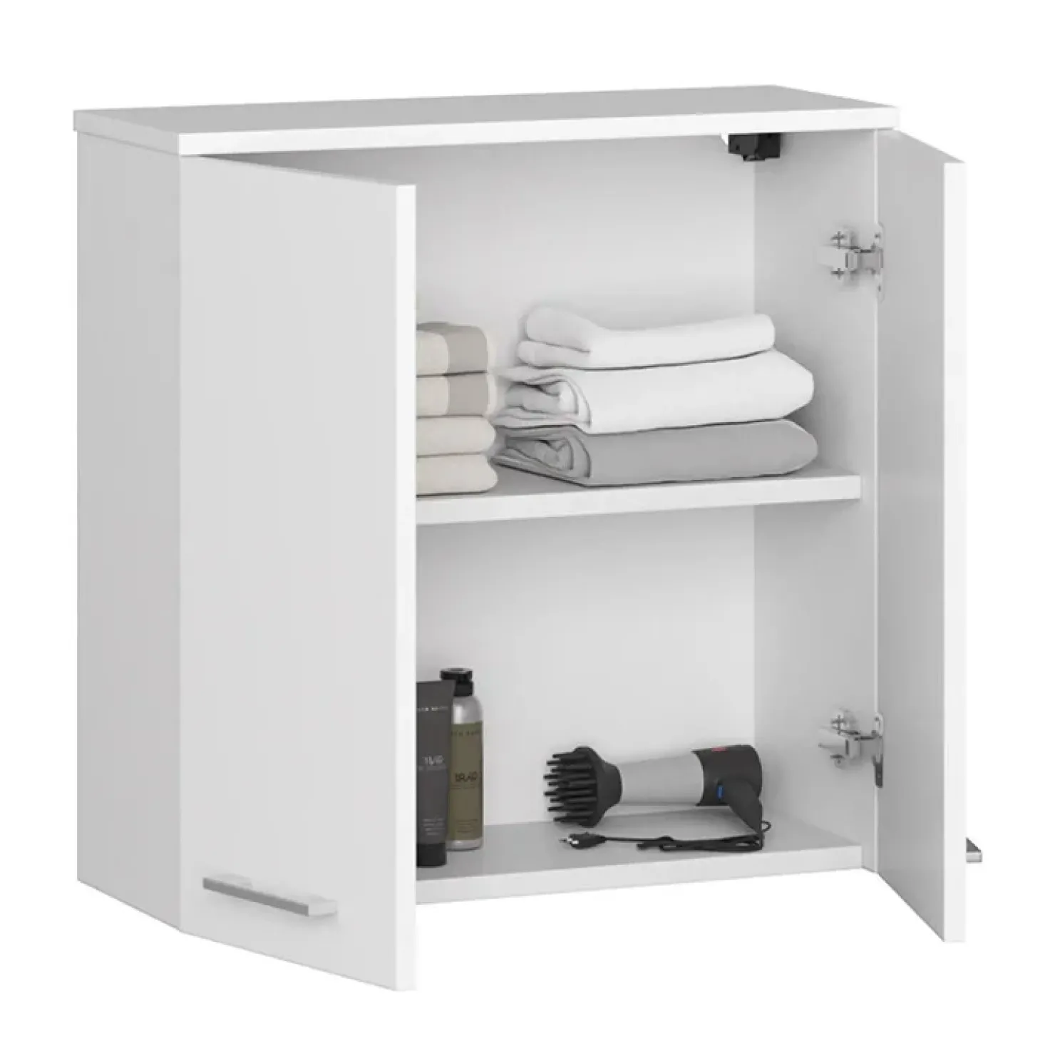 Garnero Arredamenti Pensile bagno sospeso 60x60h cm 2 ante bianco Woters Bianco Opaco New