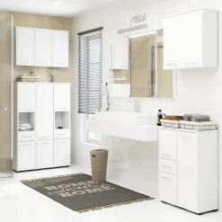 Garnero Arredamenti Pensile bagno sospeso 60x60h cm 2 ante bianco Woters Bianco Opaco New