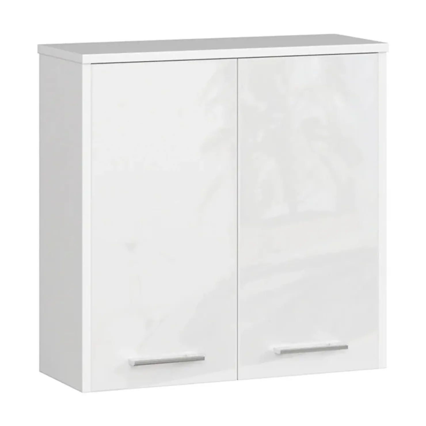 Garnero Arredamenti Pensile bagno sospeso 60x60h cm 2 ante Woters Bianco Lucido