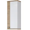 Garnero Arredamenti Pensile bagno sospeso 35x84h cm 1 anta bianco lucido rovere Crystal Clearance