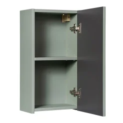 Garnero Arredamenti Pensile bagno sospeso 30x57h cm cannettato 1 anta verde salvia Greeny Best