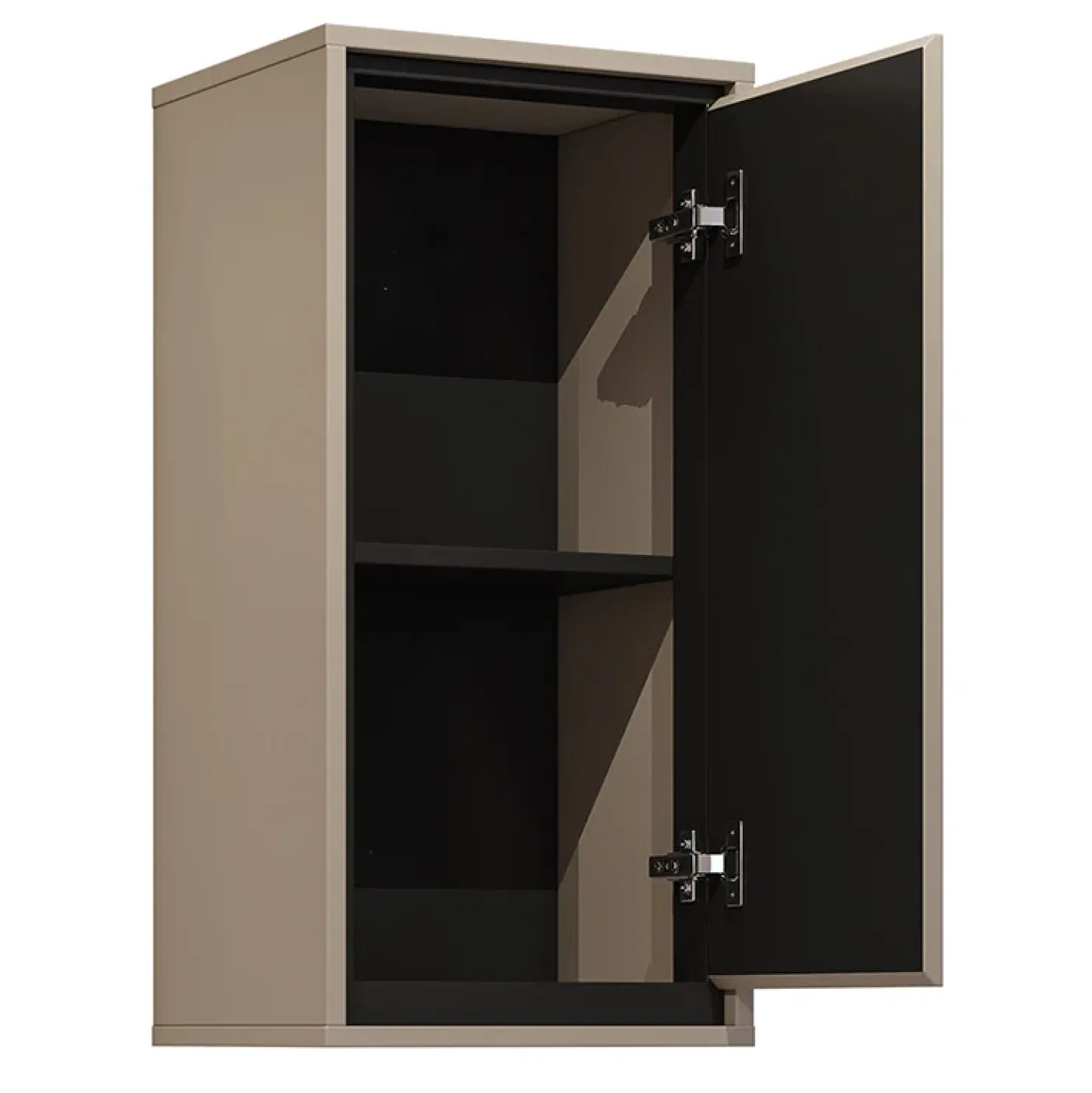 Garnero Arredamenti Pensile bagno sospeso 35x72h cm 1 anta nero Linda Tortora Sale