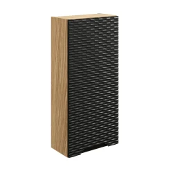 Garnero Arredamenti Pensile bagno sospeso 35x75h cm 1 anta nero rovere Swim Nero - Rovere Best