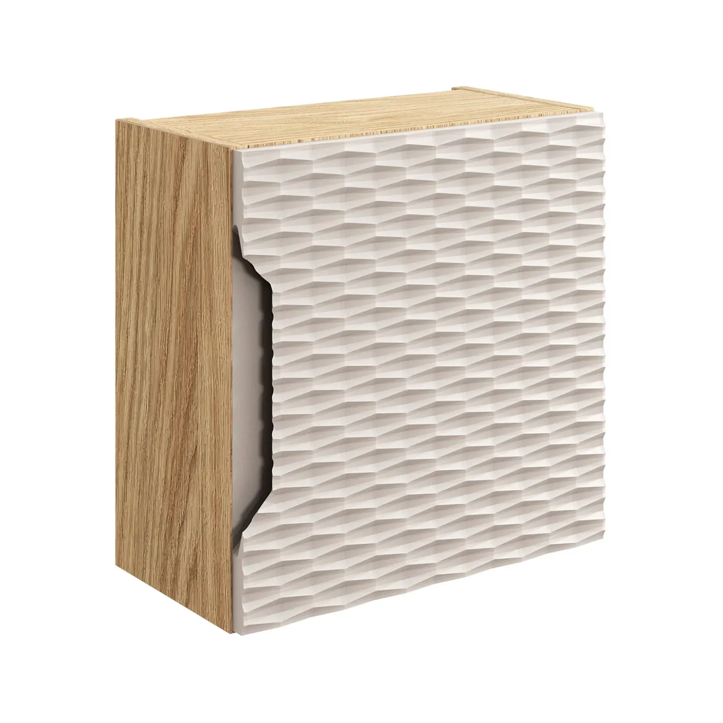 Garnero Arredamenti Pensile cubo bagno sospeso 35x35h cm 1 anta beige rovere Swim Beige - Rovere Hot