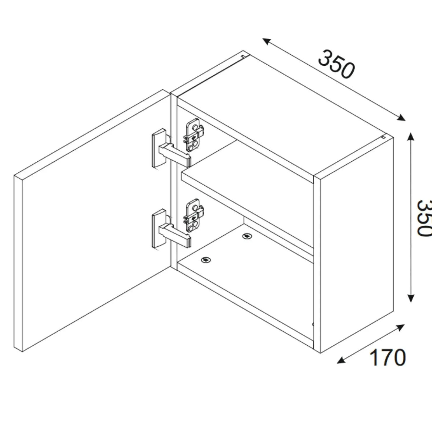Garnero Arredamenti Pensile cubo bagno sospeso 35x35h cm 1 anta beige rovere Swim Beige - Rovere Hot