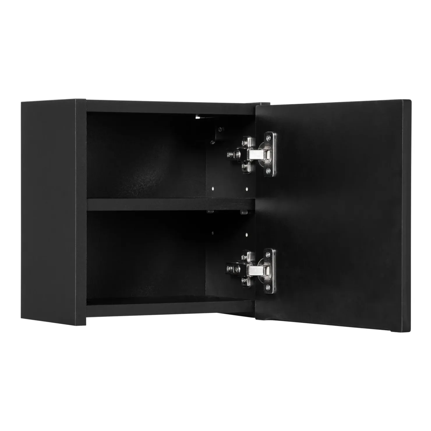 Garnero Arredamenti Pensile cubo bagno sospeso 30x30h cm cannettato 1 anta Cleany Nero New