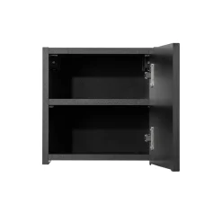 Garnero Arredamenti Pensile cubo bagno sospeso 30x30h cm cannettato 1 anta Cleany Nero New