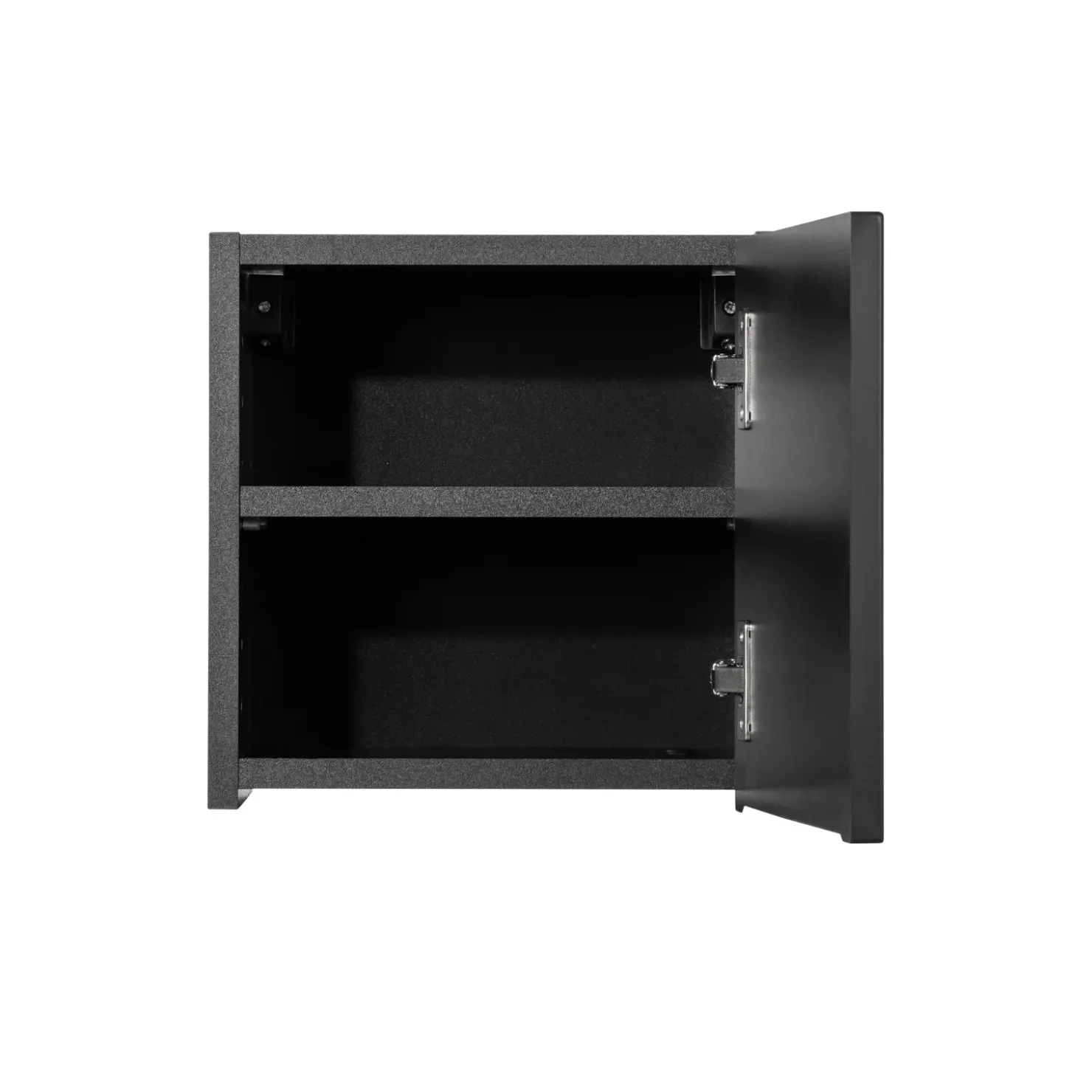 Garnero Arredamenti Pensile cubo bagno sospeso 30x30h cm cannettato 1 anta Cleany Nero New