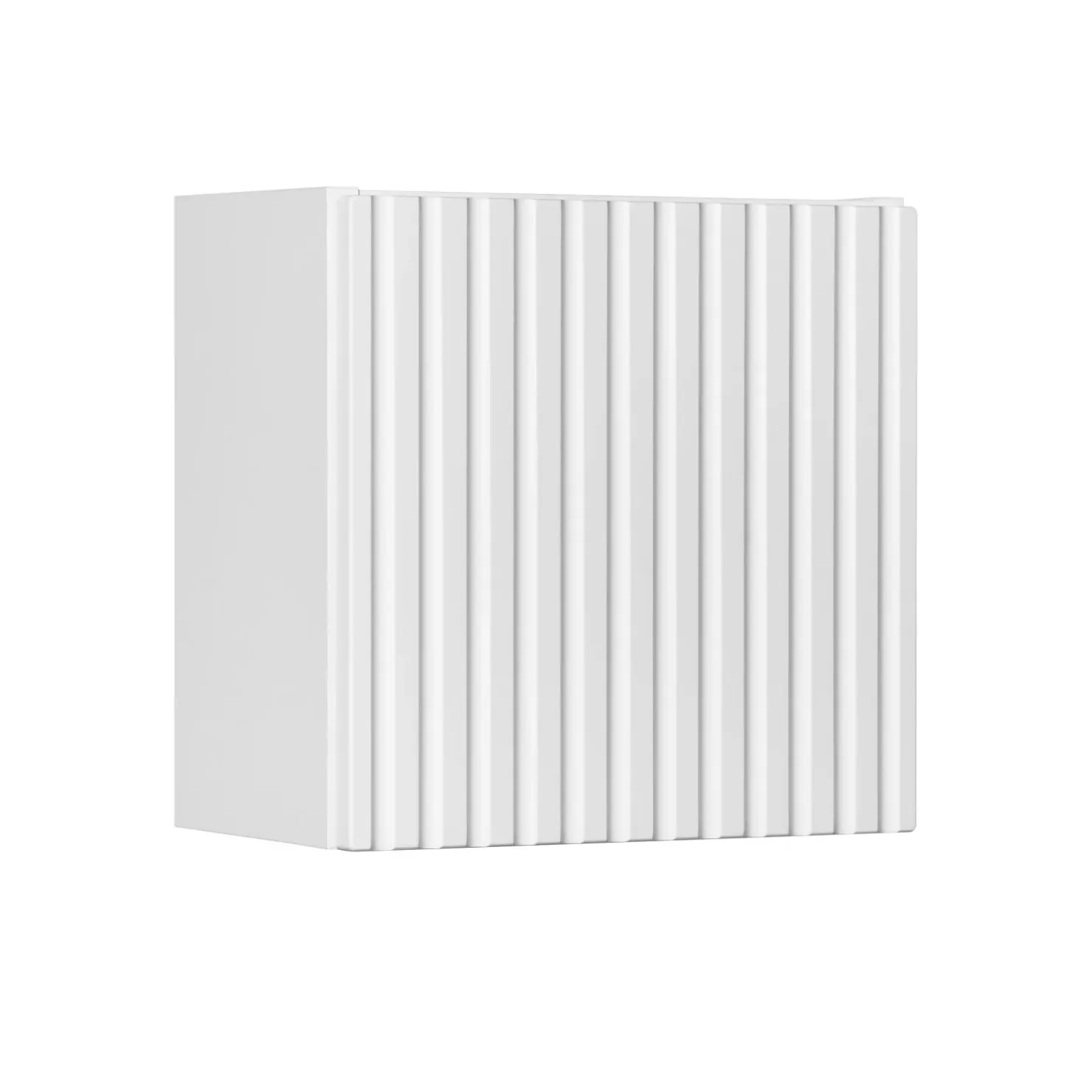 Garnero Arredamenti Pensile cubo bagno sospeso 30x30h cm cannettato 1 anta bianco Cleany Bianco Opaco New