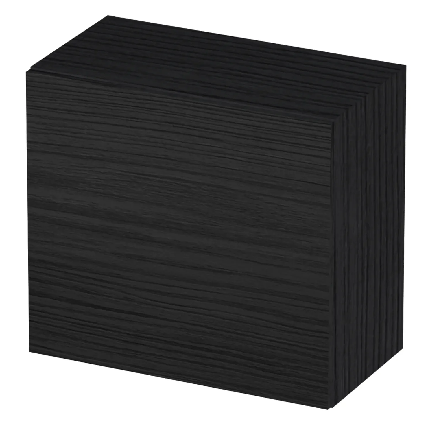 Garnero Arredamenti Pensile cubo sospeso bagno 55x50h cm 1 anta reversibile frassinato Sunset Nero Clearance