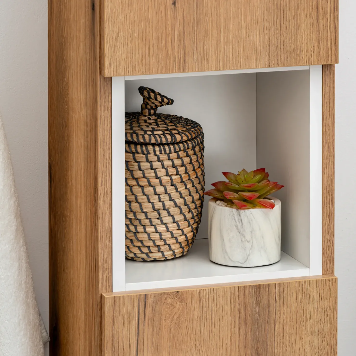 Garnero Arredamenti Pensile cubo 27x28h cm opaco Corallo Bianco Hot