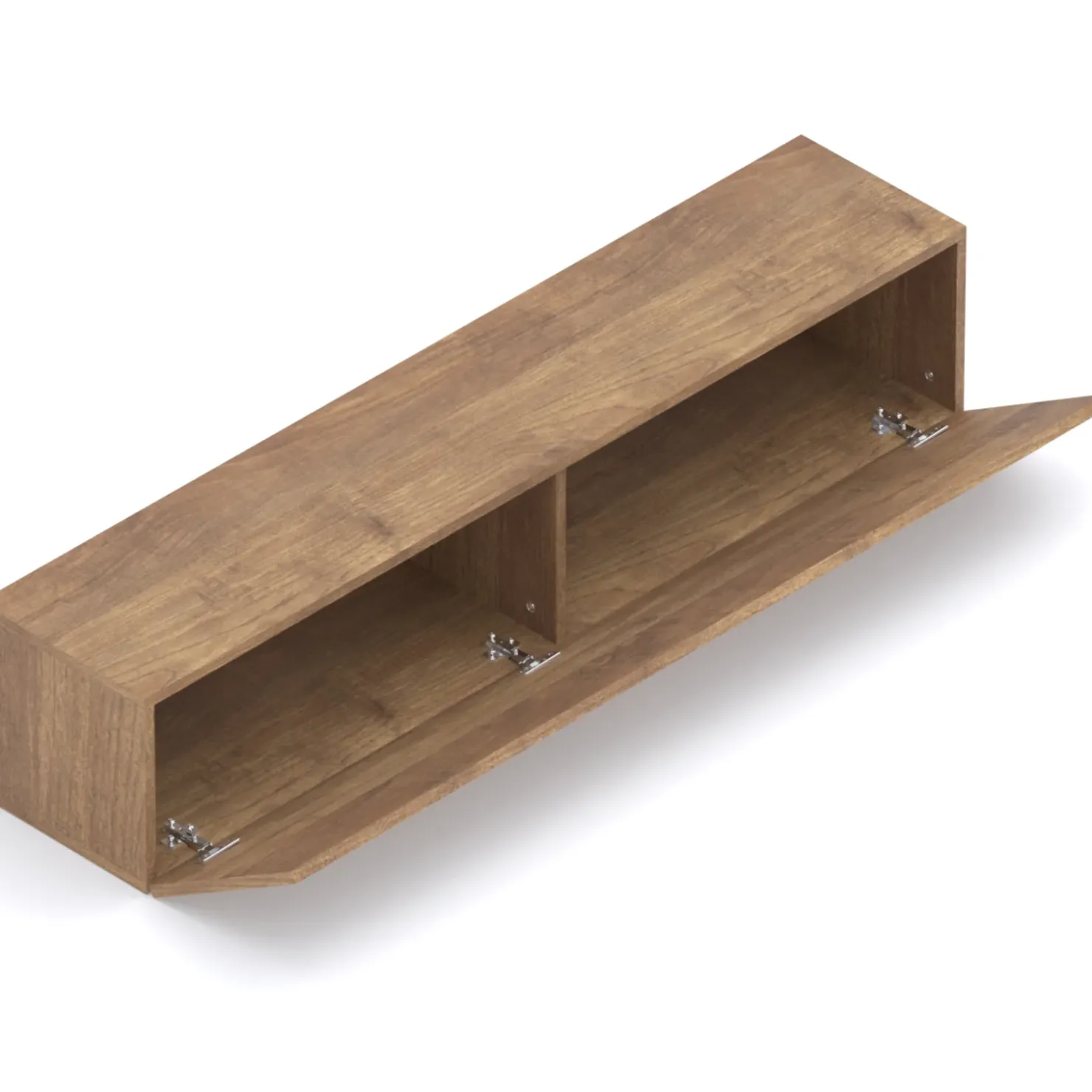 Garnero Arredamenti Pensile orizzontale 138x29h cm 1 anta reversibile moderno rovere scuro Sunset Noce Sale