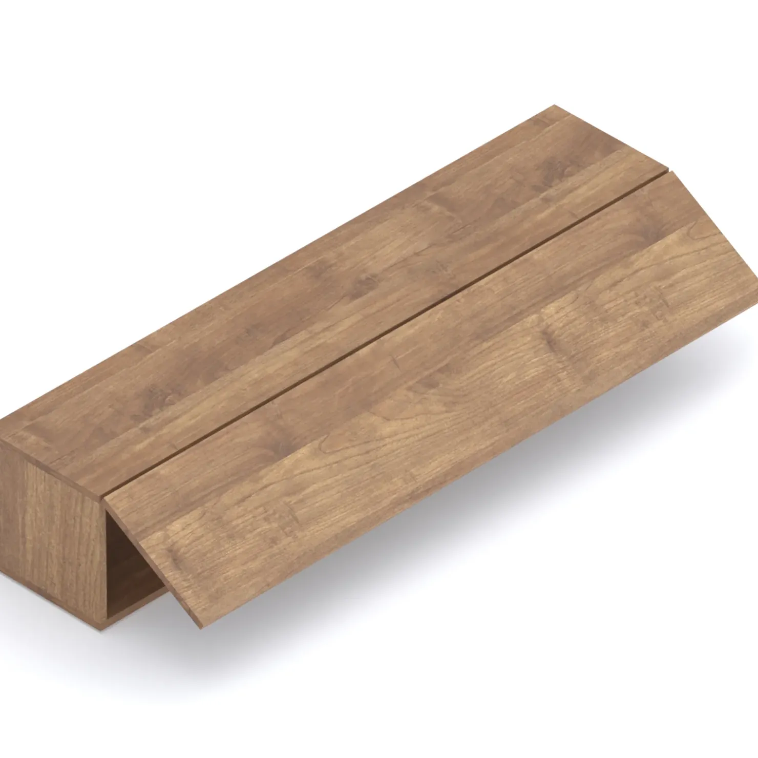 Garnero Arredamenti Pensile orizzontale 138x29h cm 1 anta reversibile moderno rovere scuro Sunset Noce Sale