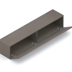 Garnero Arredamenti Pensile orizzontale 138x29h cm 1 anta reversibile moderno bronzo Sunset Marrone New