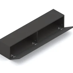 Garnero Arredamenti Pensile orizzontale 138x29h cm 1 anta reversibile moderno nero Sunset Ossido New