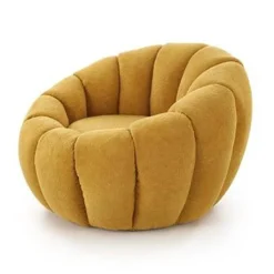 Garnero Arredamenti Poltorona imbottita in tessuto moderna giallo Coccoluna Senape Online