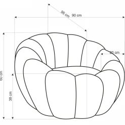 Garnero Arredamenti Poltorona imbottita in tessuto design moderno Coccoluna Beige Outlet