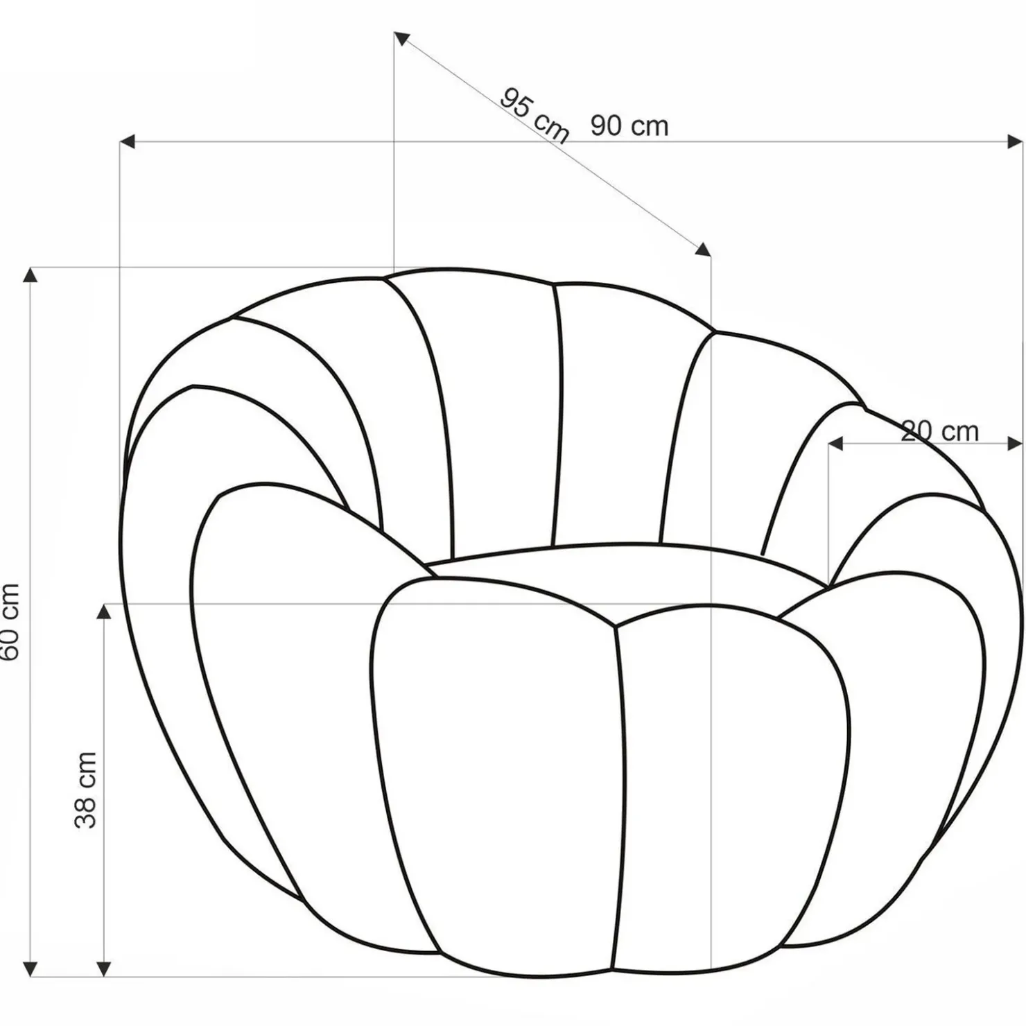 Garnero Arredamenti Poltorona imbottita in tessuto design moderno Coccoluna Beige Outlet