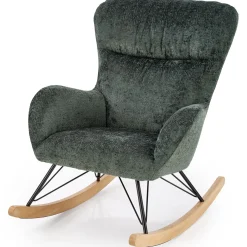 Garnero Arredamenti Poltrona a dondolo imbottita in tessuto Isla Verde