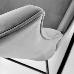 Garnero Arredamenti Poltrona a dondolo relax imbottita in velluto Nanna Grigio Outlet