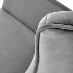 Garnero Arredamenti Poltrona a dondolo relax imbottita in velluto Nanna Grigio Outlet