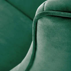 Garnero Arredamenti Poltrona a dondolo relax imbottita in velluto scuro Nanna Verde