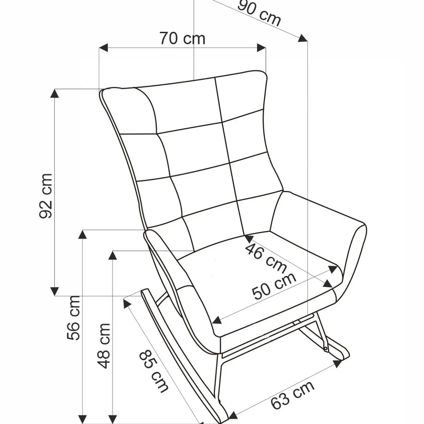 Garnero Arredamenti Poltrona a dondolo relax imbottita in velluto giallo Nanna Senape