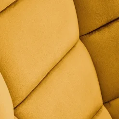 Garnero Arredamenti Poltrona a dondolo relax imbottita in velluto giallo Nanna Senape