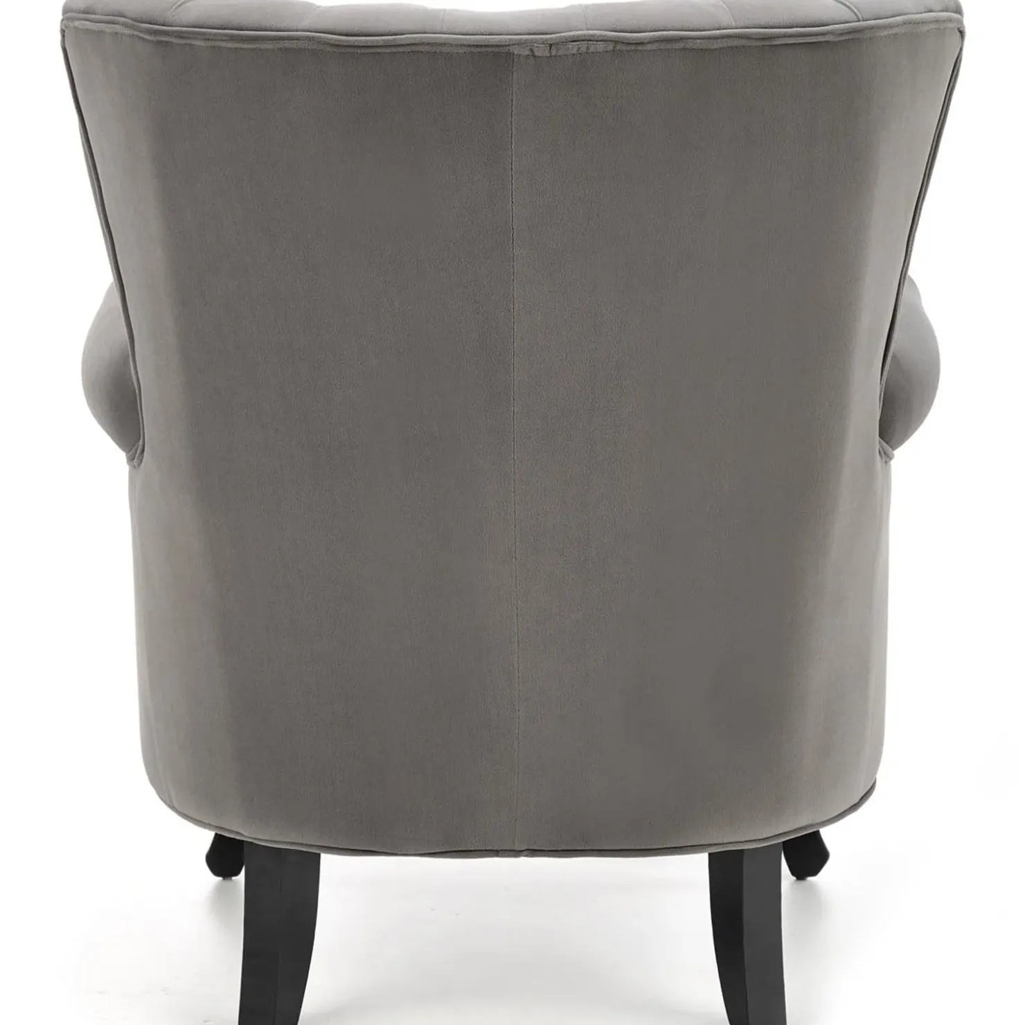 Garnero Arredamenti Poltrona classica relax imbottita in velluto grigio Mazia Tessuto Velluto Grigio Discount