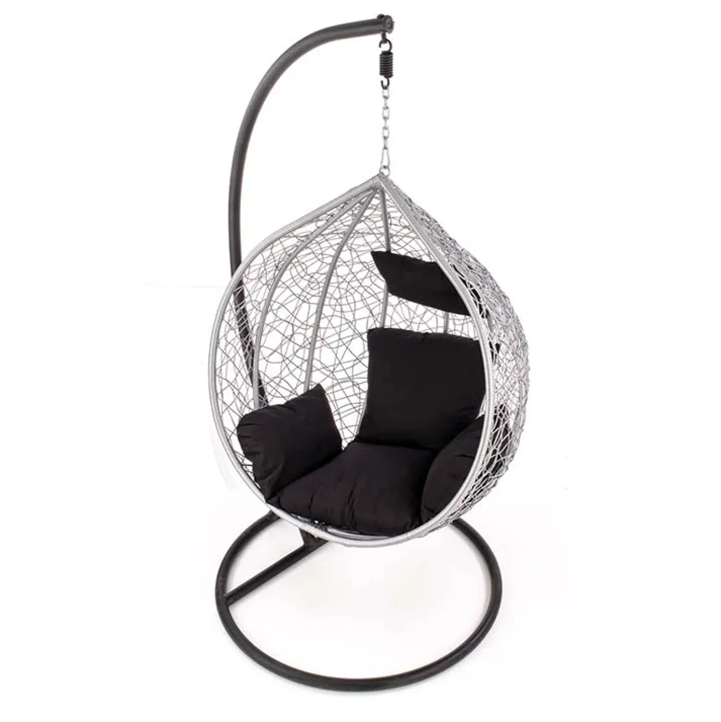 Garnero Arredamenti Poltrona da giardino a dondolo sospesa rattan grigio Seychelles New