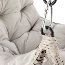 Garnero Arredamenti Poltrona da giardino a dondolo sospesa in rattan grigio chiaro Accra Best