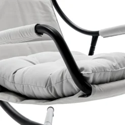 Garnero Arredamenti Poltrona da giardino a dondolo sospesa 103x212h cm nero grigio Onda Online