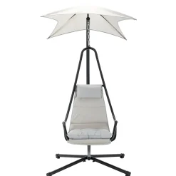 Garnero Arredamenti Poltrona da giardino a dondolo sospesa 103x212h cm nero grigio Onda Online