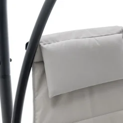 Garnero Arredamenti Poltrona da giardino a dondolo sospesa 103x212h cm nero grigio Onda Online