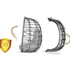 Garnero Arredamenti Poltrona da giardino a dondolo sospesa con cuscini Breeze Grigio