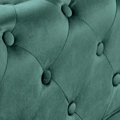 Garnero Arredamenti Poltrona da sala imbottita in velluto scuro nero Spina Verde Discount