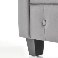 Garnero Arredamenti Poltrona da sala imbottita in velluto nero Spina Grigio Outlet