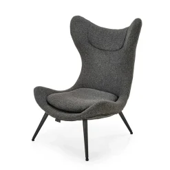 Garnero Arredamenti Poltrona da salotto imbottita in tessuto antracite nero Canova Best