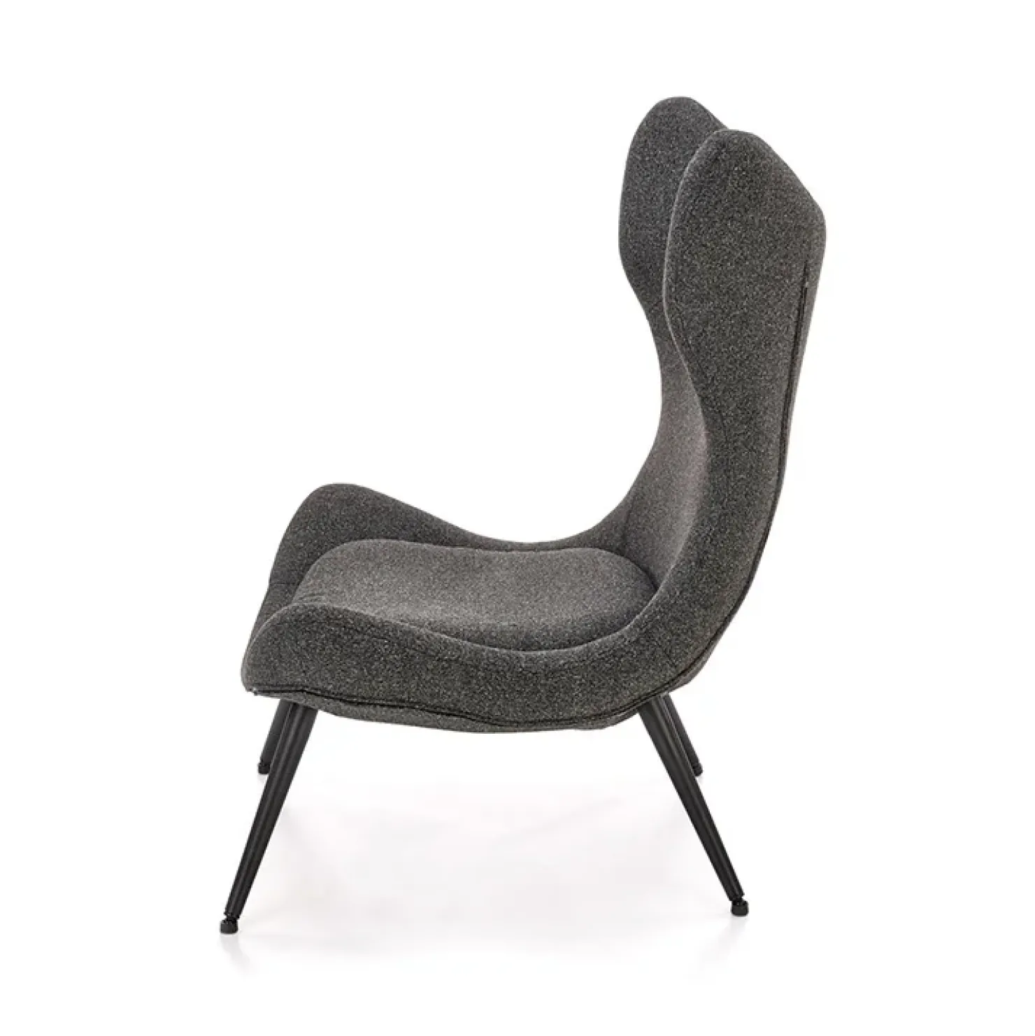 Garnero Arredamenti Poltrona da salotto imbottita in tessuto antracite nero Canova Best