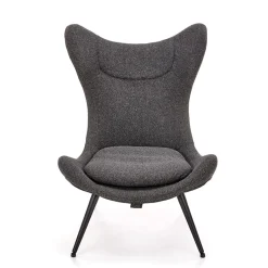 Garnero Arredamenti Poltrona da salotto imbottita in tessuto antracite nero Canova Best