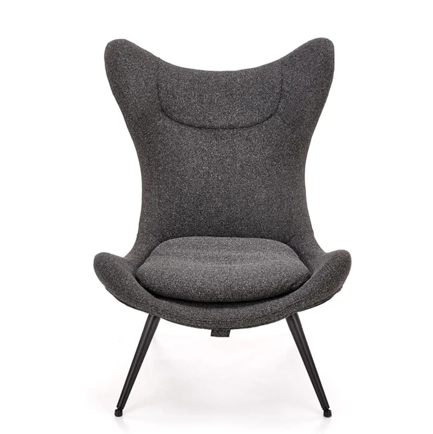 Garnero Arredamenti Poltrona da salotto imbottita in tessuto antracite nero Canova Best