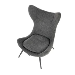 Garnero Arredamenti Poltrona da salotto imbottita in tessuto antracite nero Canova Best