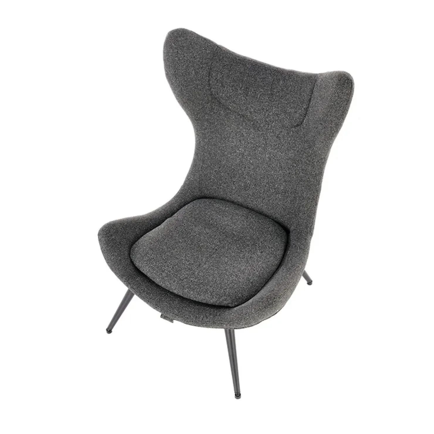 Garnero Arredamenti Poltrona da salotto imbottita in tessuto antracite nero Canova Best