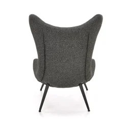 Garnero Arredamenti Poltrona da salotto imbottita in tessuto antracite nero Canova Best