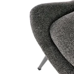 Garnero Arredamenti Poltrona da salotto imbottita in tessuto antracite nero Canova Best