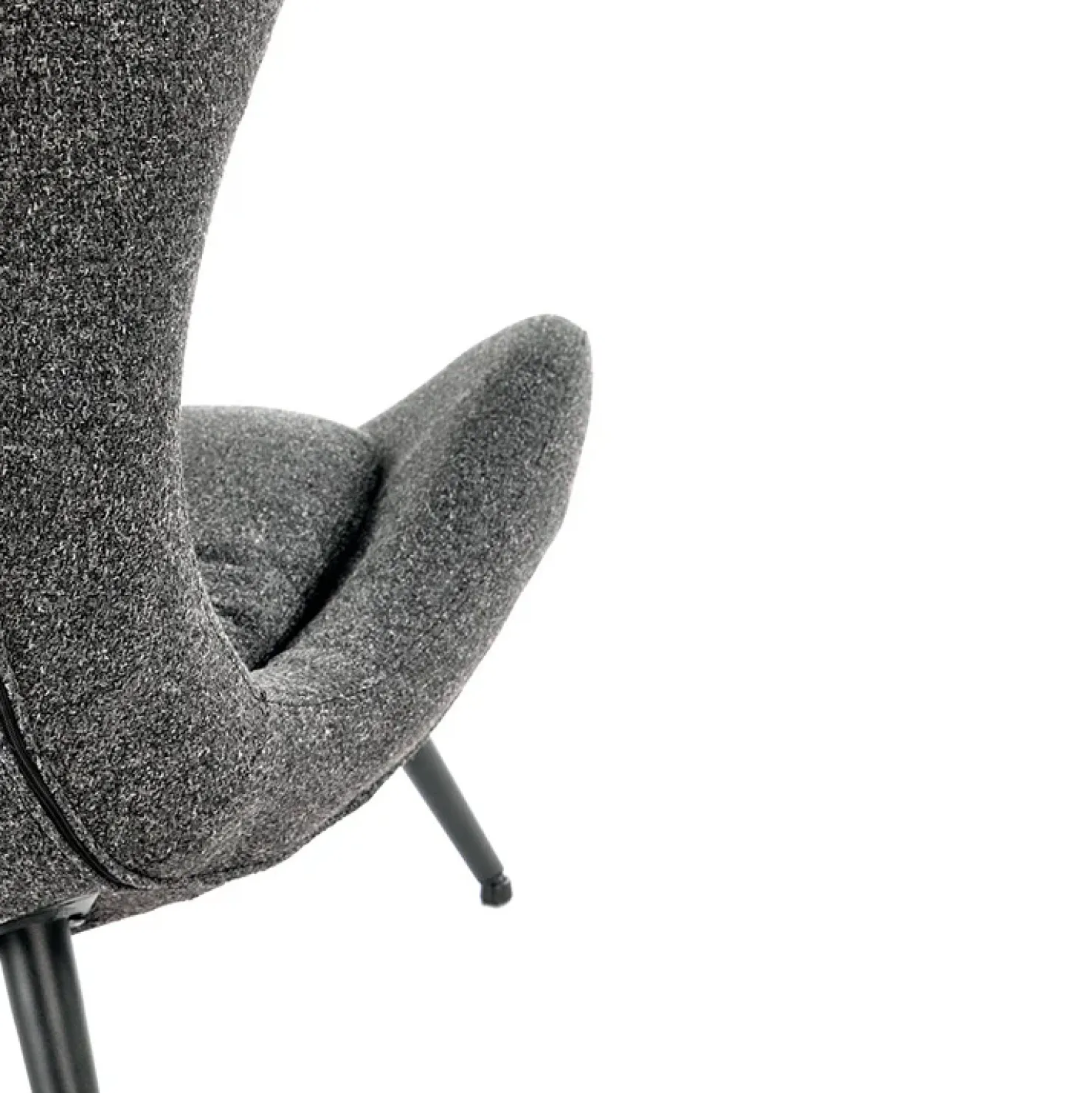 Garnero Arredamenti Poltrona da salotto imbottita in tessuto antracite nero Canova Best