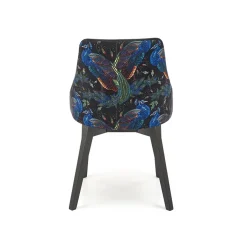 Garnero Arredamenti Poltrona da salotto in velluto con grafica Avarua Nero Clearance