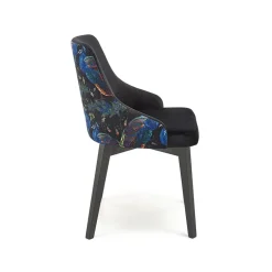 Garnero Arredamenti Poltrona da salotto in velluto con grafica Avarua Nero Clearance