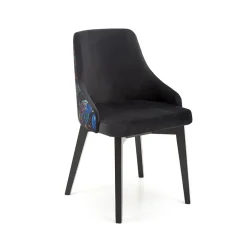 Garnero Arredamenti Poltrona da salotto in velluto con grafica Avarua Nero Clearance