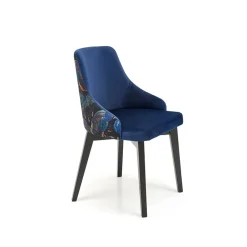 Garnero Arredamenti Poltrona da salotto in velluto con grafica Avarua Blu Best